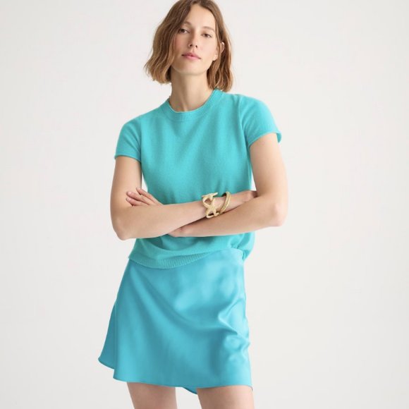 J. Crew Relaxed Cashmere T-shirt - Picture 1 of 6